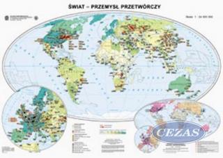 MAPA ŚWIAT- PRZEMYSŁ PRZETWÓRCZY (GMA135) MAPA ŚWIAT- PRZEMYSŁ PRZETWÓRCZY (GMA135)