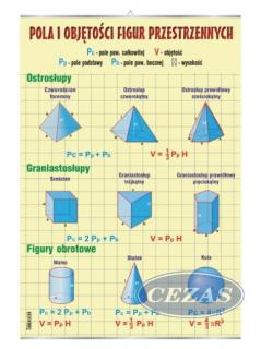 PLANSZA POLA I OBJĘTOŚCI FIGUR PRZESTRZENNYCH  (MAT058) PLANSZA POLA I OBJĘTOŚCI FIGUR PRZESTRZENNYCH  (MAT058)