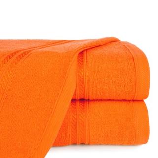 Ręcznik bawełniany 30x50 LORI pomarańczowy z delikatną bordiurą z błyszczącą nicią