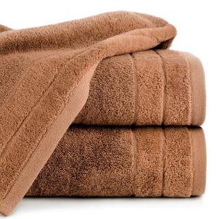 Ręcznik bawełniany 30x50 DAMLA ceglany gładki z subtelną bordiurą
