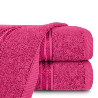 Ręcznik bawełniany 30x50 LORI różowy z delikatną bordiurą z błyszczącą nicią