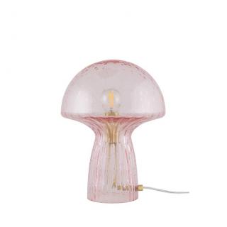 Szklana lampka stołowa grzybek Fungo różowa 30cm