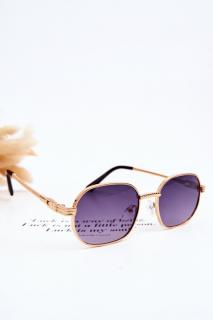 Modne Okulary Przeciwsłoneczne Ful Vue V160049 Złoto-Fioletowo-Niebieskie