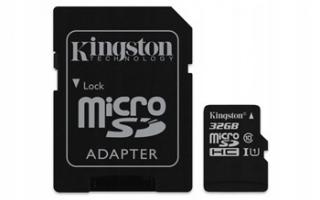 Karta pamięci microSD KINGSTON 32GB CL10+ adapter