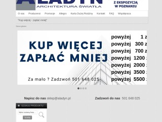 Aladyn Architektura Światła - sklep internetowy z oświetleniem i lampami Poznań