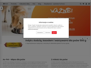 Mięso dla psów, zdrowa karma, surowe jedzenie | Dieta BARF | sklep internetowy As-Pol