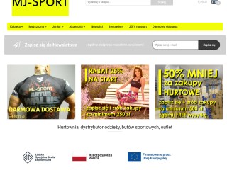 Hurtownia, dystrybutor odzieży sportowej, butów sportowych, outlet - MJ-SPORT