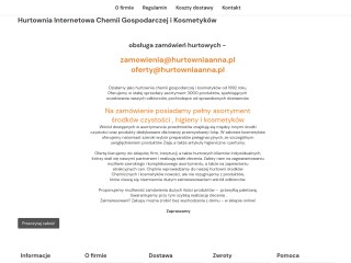 Hurtownia chemii gospodarczej i kosmetyków, Ziaja, środki czystości - hurtowniaanna.pl