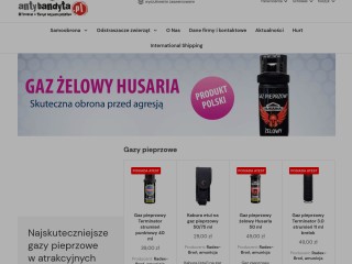 Sklep Antybandyta.pl - gaz pieprzowy - żelowy, piana, stożek, odstraszacze na myszy, szczury, koty i