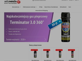 Sklep Antybandyta.pl - gaz pieprzowy - żelowy, piana, stożek, odstraszacze na myszy, szczury, koty i