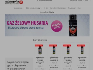 Sklep Antybandyta.pl - gaz pieprzowy - żelowy, piana, stożek, odstraszacze na myszy, szczury, koty i