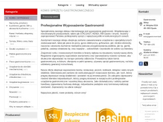 Wyposażenie gastronomii, restauracji oraz barów - używany sprzęt, urządzenia, komis, sklep