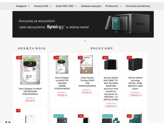 Sklep internetowy z serwerami plików NAS QNAP Synology WD