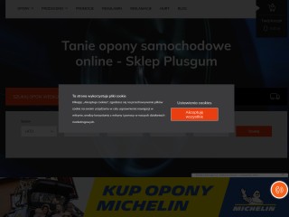 Tanie opony samochodowe online - Sklep Plusgum - Plusgum.pl